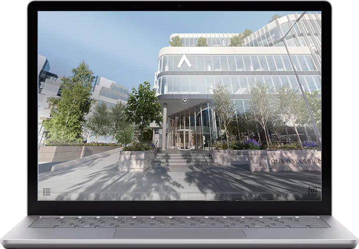 Experience immersive virtual tours with full-screen detail and seamless navigation on your laptop.
